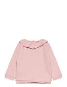 Ruffle Cotton Sweatshirt Tops Sweat-shirts & Hoodies Sweat-shirts Pink...