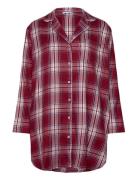 Shirt Nightdress Fl Yöpaita Burgundy Tommy Hilfiger