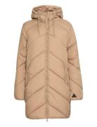 Bybomina Jacket 6 - Vuorillinen Takki Topattu Takki Beige B.young