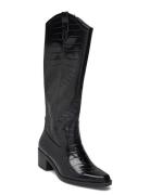 Women Boots Korkeavartiset Saapikkaat Black Tamaris