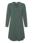 Bamboo Long Sleeve Nightdress With Yöpaita Khaki Green Lady Avenue