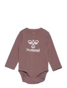 Hmlflips Body L/S Pitkähihainen Body Pink Hummel