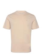 Essential Regular Fit Logo T-Shirt Tops T-shirts Short-sleeved Beige S...