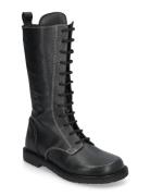 Boots - Flat - With Laces Shoes Boots Ankle Boots Laced Boots Black AN...