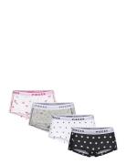 Pclogo Lady Dots 4-Pack Hipsterit Alushousut Alusvaatteet Black Pieces