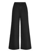 Nmhera Hw Wide Leg Pinstripe Pants Bottoms Trousers Wide Leg Black NOI...