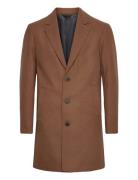 Jjeharrison Wool Coat Sn Villakangastakki Pitkä Takki Brown Jack & J S