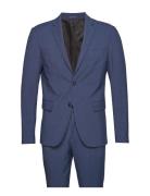 Plain Mens Suit - Normal Length Puku Blue Lindbergh