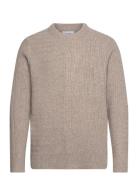 Fernando Roundneck Tops Knitwear Round Necks Beige Les Deux