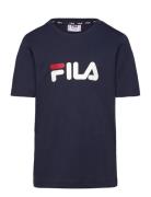 Solberg Classic Logo Tee Tops T-shirts Short-sleeved Navy FILA