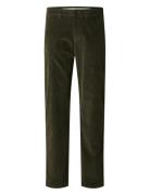 Slh196-Straight Miles Cord Pant W Noos Bottoms Trousers Chinos Green S...