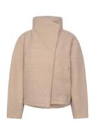 Soft Teddy Jacket Villakangastakki Beige Gina Tricot