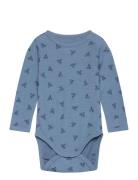 Hmlbambo Body Ls Pitkähihainen Body Blue Hummel