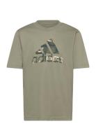 Camo Boys Tops T-shirts Short-sleeved Khaki Green Adidas Sportswear