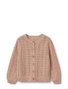 Knit Cardigan Celia Tops Knitwear Cardigans Pink Wheat