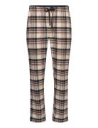 Checked Brushed Pyjama Pants Olohousut Burgundy Lindbergh