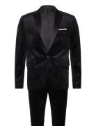 Velvet Tuxedo Suit Puku Black Lindbergh