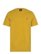 Plain T-Shirt Tops T-shirts Short-sleeved Yellow Lyle & Scott