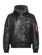 Ma-1 D-Tec Leather Nahkatakki Black Alpha Industries