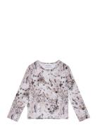 Print Shirt Tops T-shirts Long-sleeved T-shirts Beige Gugguu