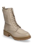 Greg Shoes Boots Ankle Boots Laced Boots Beige Wonders