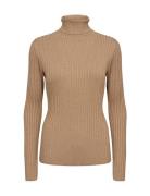 Sc-Dollie Tops Knitwear Turtleneck Brown Soyaconcept