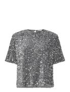 Milan Tee Tops T-shirts & Tops Short-sleeved Silver NORR