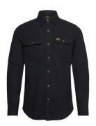 Flannel Workwear Shirt Tops Shirts Casual Black Superdry