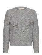 Fqfringe-Pullover Tops Knitwear Jumpers Grey FREE/QUENT