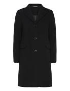 Wool-Blend Herringb Coat Villakangastakki Pitkä Takki Black Lauren Ral...