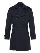 Water-Repellent Trench Coat With Belt Trenssi Takki Navy Mango