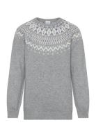 Sweater Fairisle Tops Knitwear Pullovers Grey Lindex