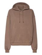 Standard Hoodie Tops Sweat-shirts & Hoodies Sweat-shirts Beige Weekday