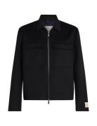 2 T Double Face Wool Jacket Villakangastakki Black Calvin Klein