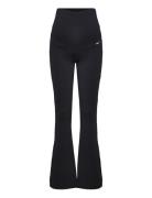 Ribbed Seamless Flare Maternity Tights Sport Running-training Tights B...