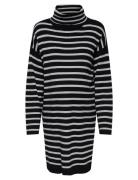 Olmtalio Ls Stripe Rollneck Dress Knt Polvipituinen Mekko Navy Only Ma...