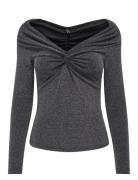 Onlqueen L/S Glitter Top Jrs Tops T-shirts & Tops Long-sleeved Grey ON...