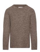 Wool-Blend Knit Sweater Tops Knitwear Pullovers Brown Mango