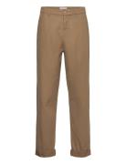 Wide Fit Twill Pants Bottoms Trousers Chinos Brown Lindbergh