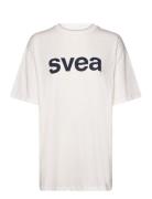 Smaustin Boxy Logo Ss T-Shirt Tops T-shirts Short-sleeved White Svea