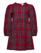 Dress L S Woven Check Dresses & Skirts Dresses Casual Dresses Long-sle...