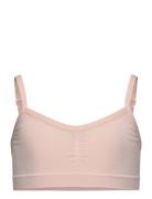 Top Seamless V Neck Night & Underwear Underwear Tops Pink Lindex