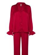 Set Satin Frill Pyjama Red Lindex