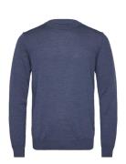 Keane Merino Crew Neck Tops Knitwear Round Necks Blue J. Lindeberg