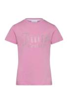 Diamante Fitted Tee Tops T-shirts Short-sleeved Pink Juicy Couture