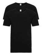 Dovre T-Shirt 2-Pack Gots Tops T-shirts Short-sleeved Black Dovre