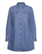 Regular Western Dress Lyhyt Mekko Blue Tommy Jeans