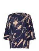 Mabecca Tops Blouses Long-sleeved Navy Masai