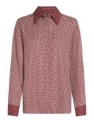 Fluid Vis Prt Relaxed Ls Shirt Tops Shirts Long-sleeved Burgundy Tommy...