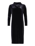 Long Sleeve Dress, Dametina 2 Polvipituinen Mekko Black Ivo Nikkolo